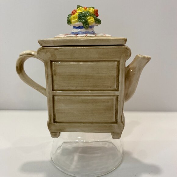 Ganz Cupboard Miniature Tea pot (5" H. X 6" L X 2.5"  W) - Picture 4 of 8